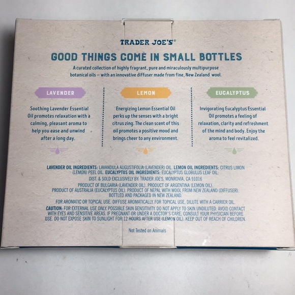 Trader Joe’s Essential Oil with Wool Diffuser Set - Picture 3 of 4